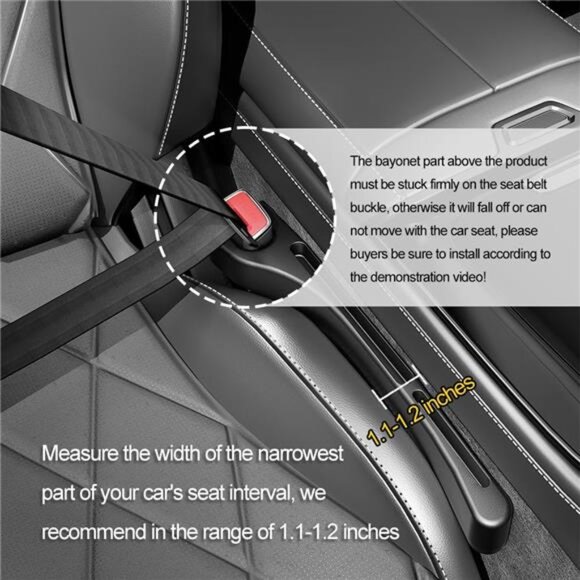2PCS Car Seat Gap Filler Organizer with Phone Holder,[Upgrade Version] Car Seat - Picture 6 of 7